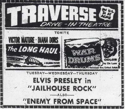 Traverse Drive-In Theatre - Old Ad (newer photo)